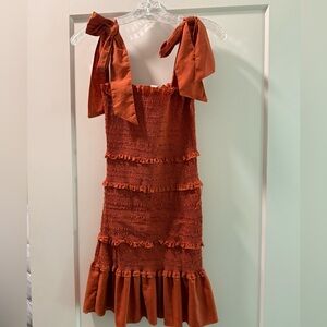 Altar'd State Terracotta Smocked Dress